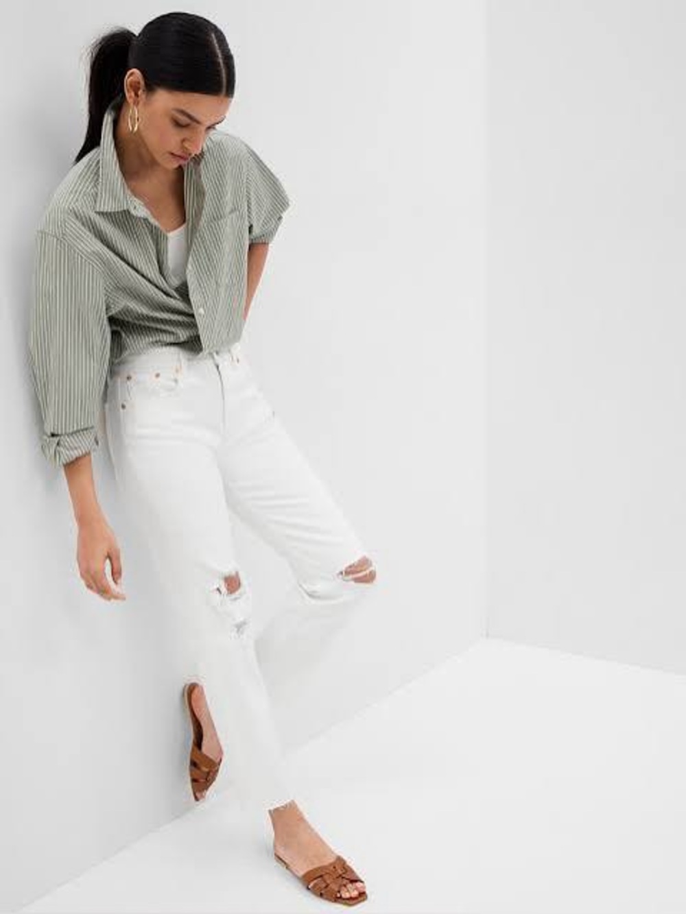 GAP Sky High Rise Cheeky Straight Jeans with Washwell 12 31 new nwt